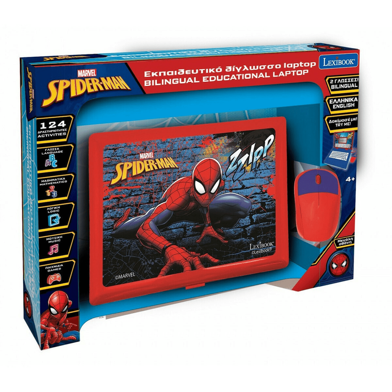 Lexibook &eta;&lambda;&epsilon;&kappa;&tau;&rho;&omicron;&nu;&iota;&kappa;ό &pi;&alpha;&iota;&delta;&iota;&kappa;ό &epsilon;&kappa;&pi;&alpha;&iota;&delta;&epsilon;&upsilon;&tau;&iota;&kappa;ό laptop/tablet spiderman, , medium-null