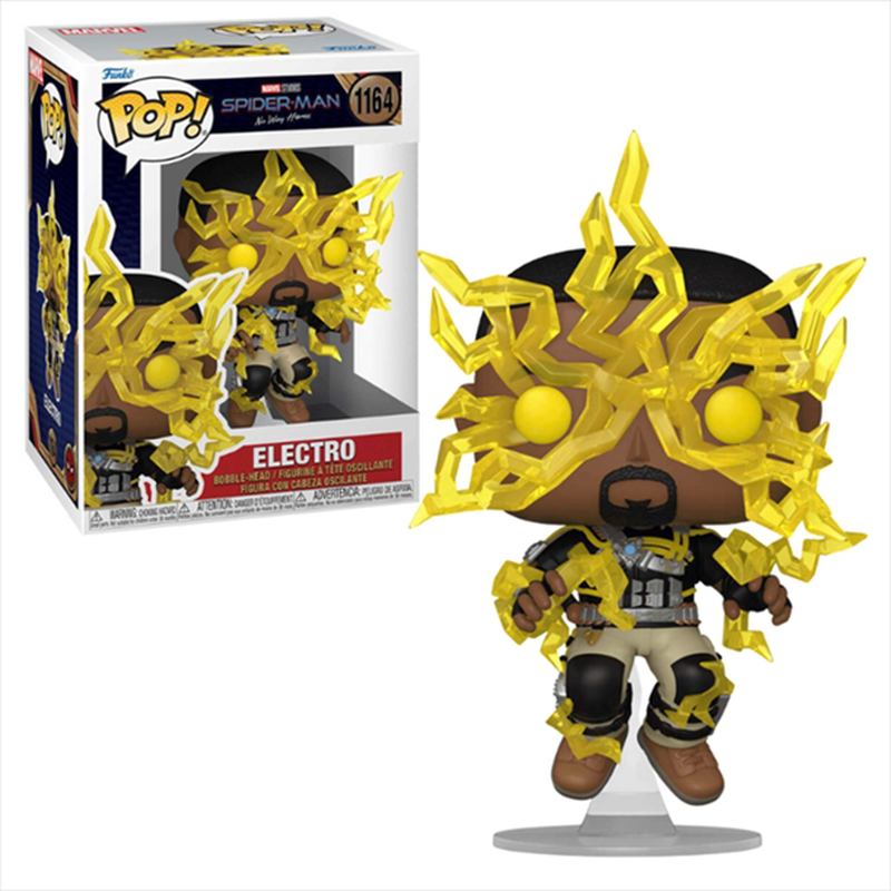 Funko pop! Marvel: spider-man no way home - electro #1164 bobble-head spiderman, , medium-null