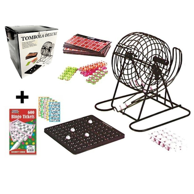 Μεταλλική τόμπολα deluxe - μπίνγκο & 600 κάρτες bingo (display 12 pcs-100 page), , medium