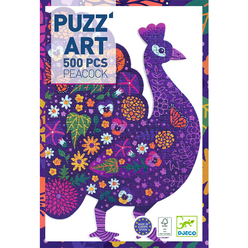 Product image: Djeco toys and games puzzles - puzzart peacock, , medium-null