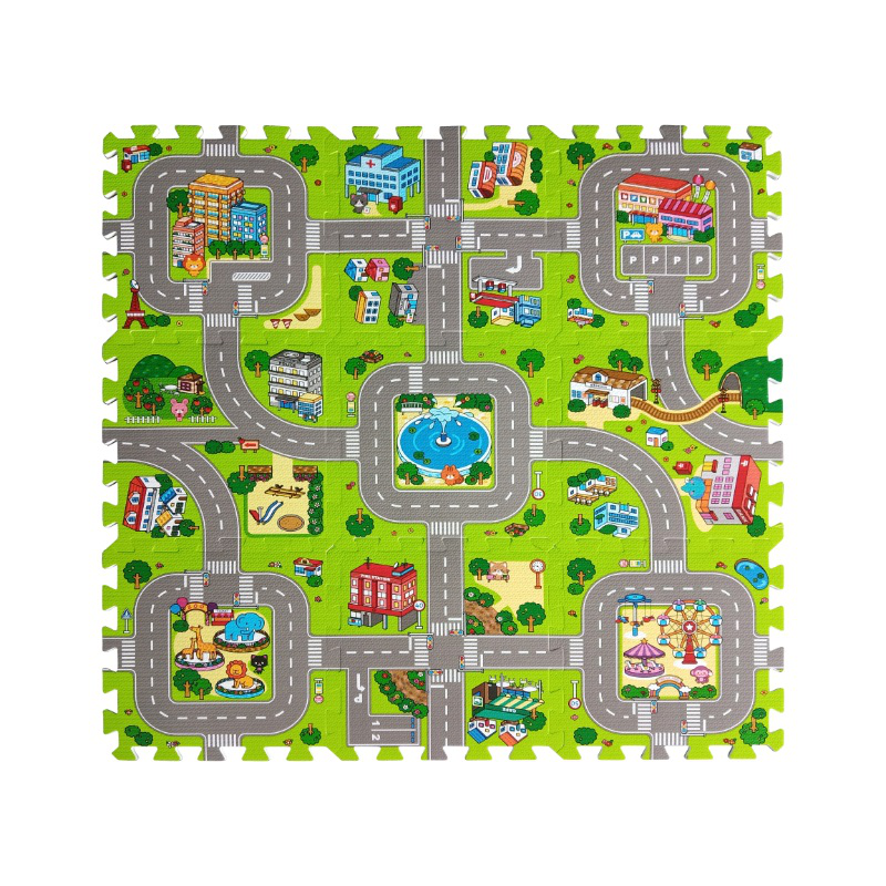 Eva play mat 30x30x1cm 9pcs, , medium-null