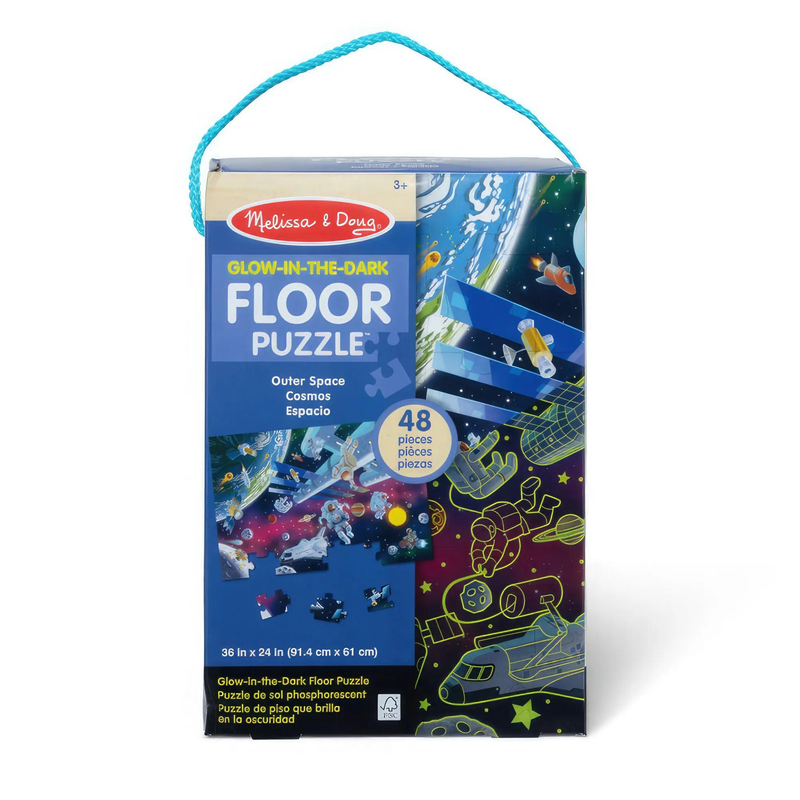 Product image: Melissa & doug outer space glow-in-the-dark floor puzzle-null
