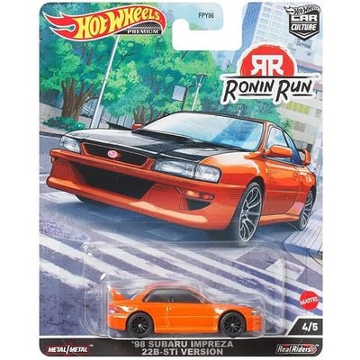 Hotwheels premium '98 subaru impreza 22b-sti version ronin run, , medium
