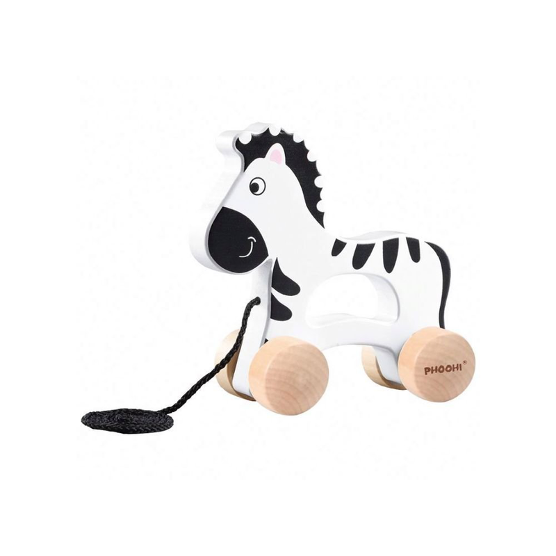 Product image: Phoohi ξύλινη ζέβρα έλξης, εκπαιδευτικά παιχνίδια για παιδιά από 12 μηνών, , medium-null