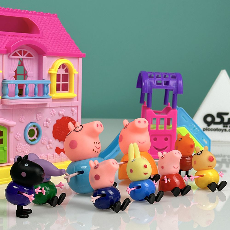 Peppa pig κουκλόσπιτο 25 τεμάχιων παιχνίδι ρόλων με κινητές φιγούρες & αξεσουάρ, , medium-null