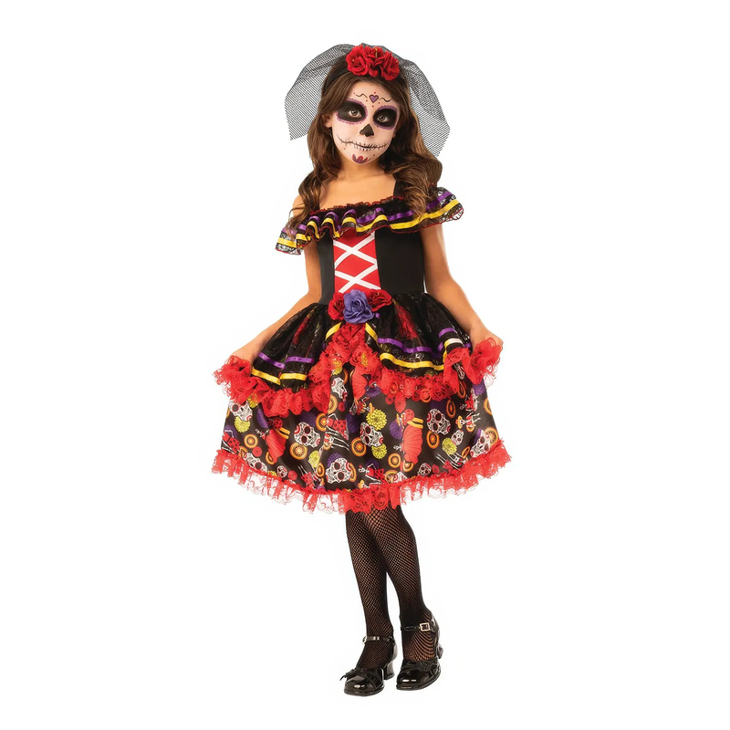 Day of dead girl halloween costume-null