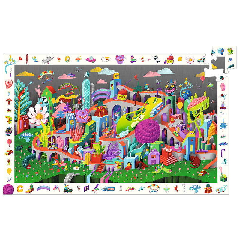 Product image: Djeco crazy town - 200 pcs observation puzzle - fsc mix, , medium-null