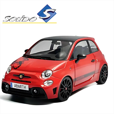 Solido 1/18 2022 fiat 500 f595 abarth, red rosso maranello