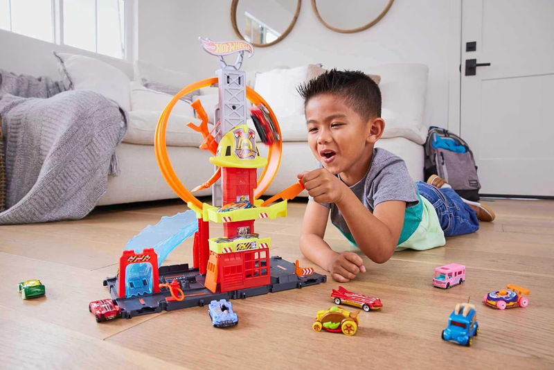 Hot wheels city super loop fire station hkx41 4y+, , medium image number null