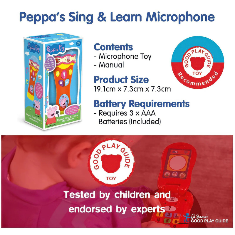 Peppa pig's sing & learn microphone, , medium-null