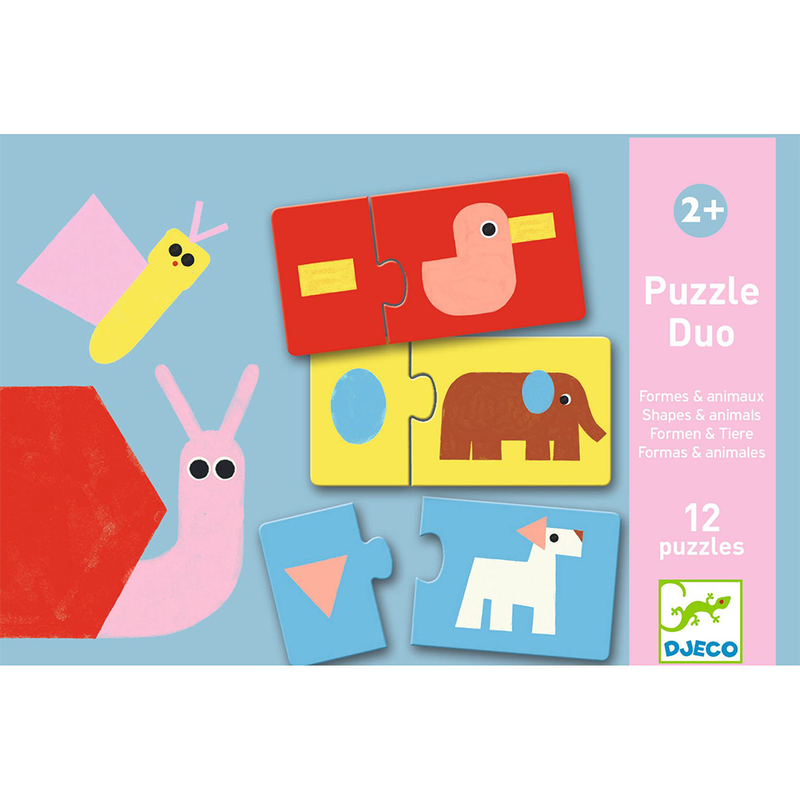 Djeco toys and games educational games - puzzle duo-trio shapes & animals, , medium image number null