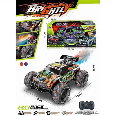 Four wheel drive remote control horizontal spray stunt car 344576, , medium