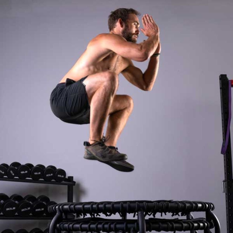 Fitness trampoline 102cm σταθερό μίνι τραμπολίνο εσωτερικής και εξωτερικής άσκησης, , medium-null