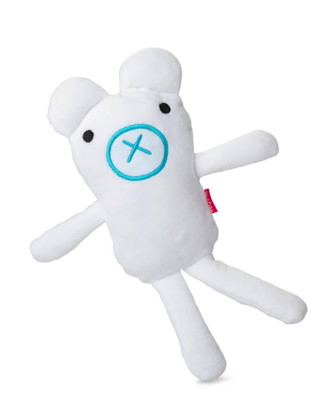 Berjuan sanibaby antibacterial doll with coral bow, , medium-null