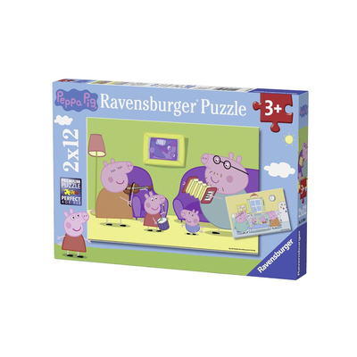 Peppa pig puzzle 2x12pcs, , medium