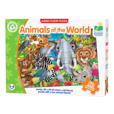 Jumbo floor puzzle - animals of the world j017364, , medium