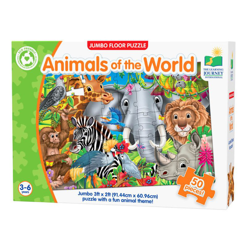Jumbo floor puzzle - animals of the world j017364, , medium-null