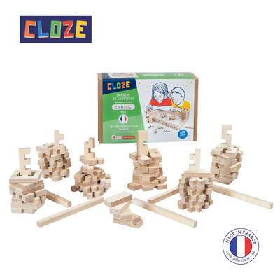 Wooden construction set - 100 pieces basic, , medium