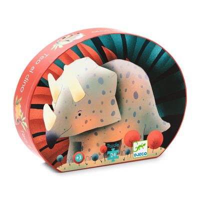 Djeco toys and games puzzles - silhouette puzzles teo the dino, , medium
