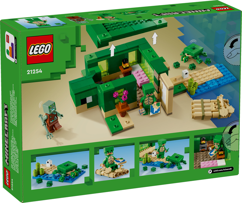 Lego minecraft the turtle beach house 21254 for ages 8+ 234pcs, , medium-null