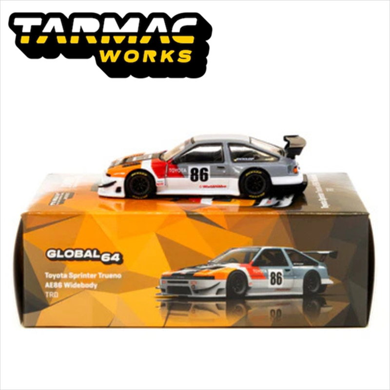 Product image: Tarmac 1/64 toyota sprinter trueno ae86 widebody trd, various, , medium-null