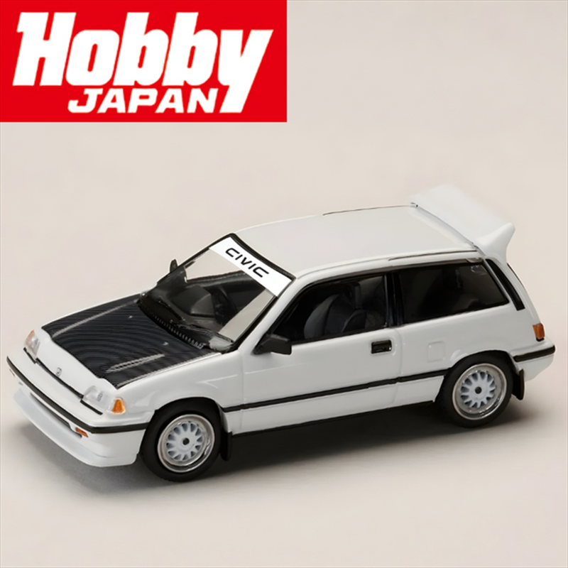 Hobby japan 1/64 honda civic at late version/jdm street racer, white, , medium-null