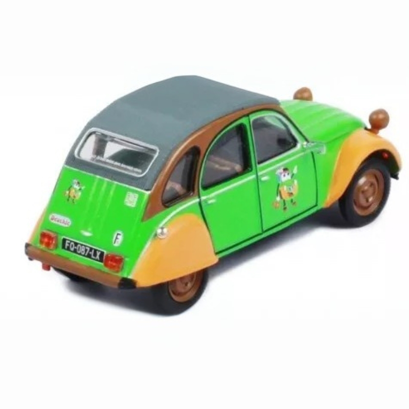 Ixo models 1/43 1978 citroen 2 cv, green/orange, , medium-null