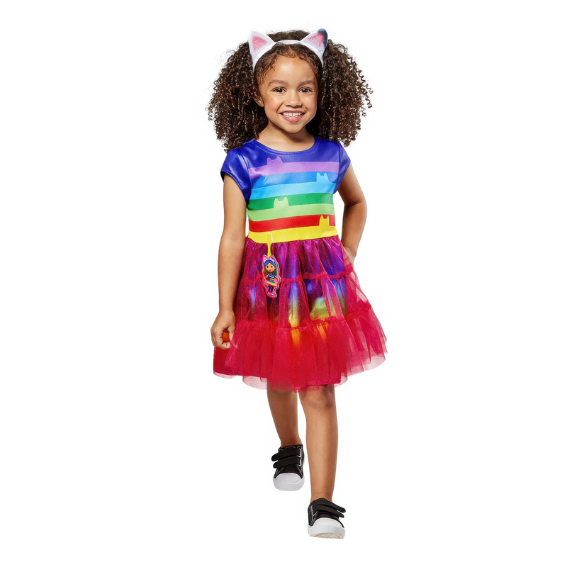 Gabby's dollhouse rainbow dress - size xxs, , medium-null