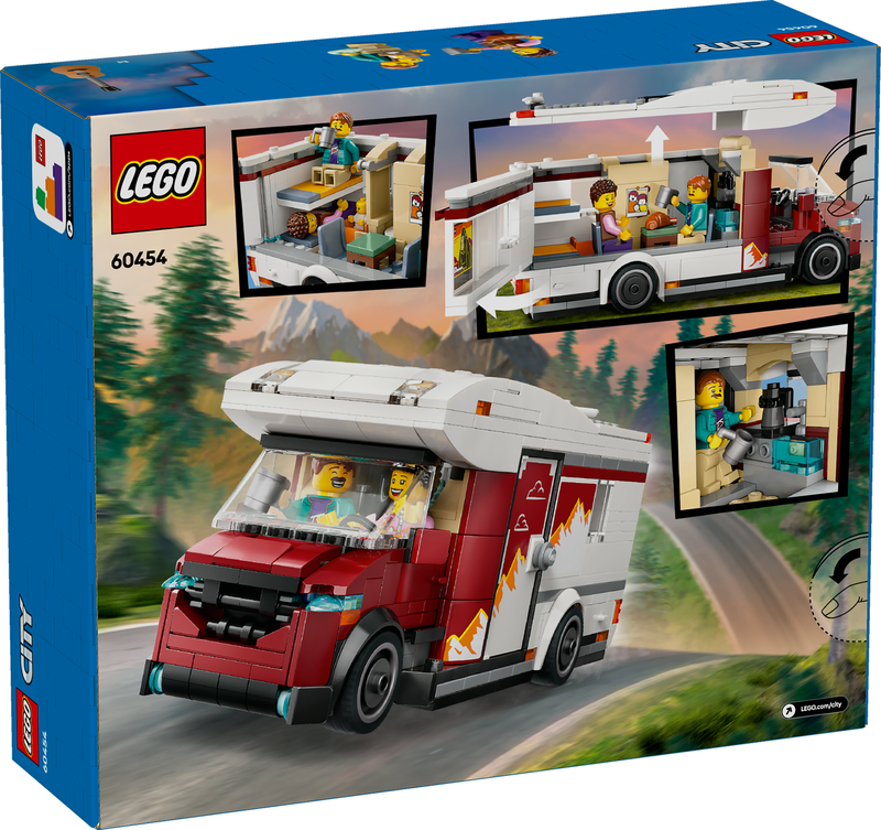 Lego city holiday adventure camper van 60454 for ages 6+ 385pcs, , medium-null