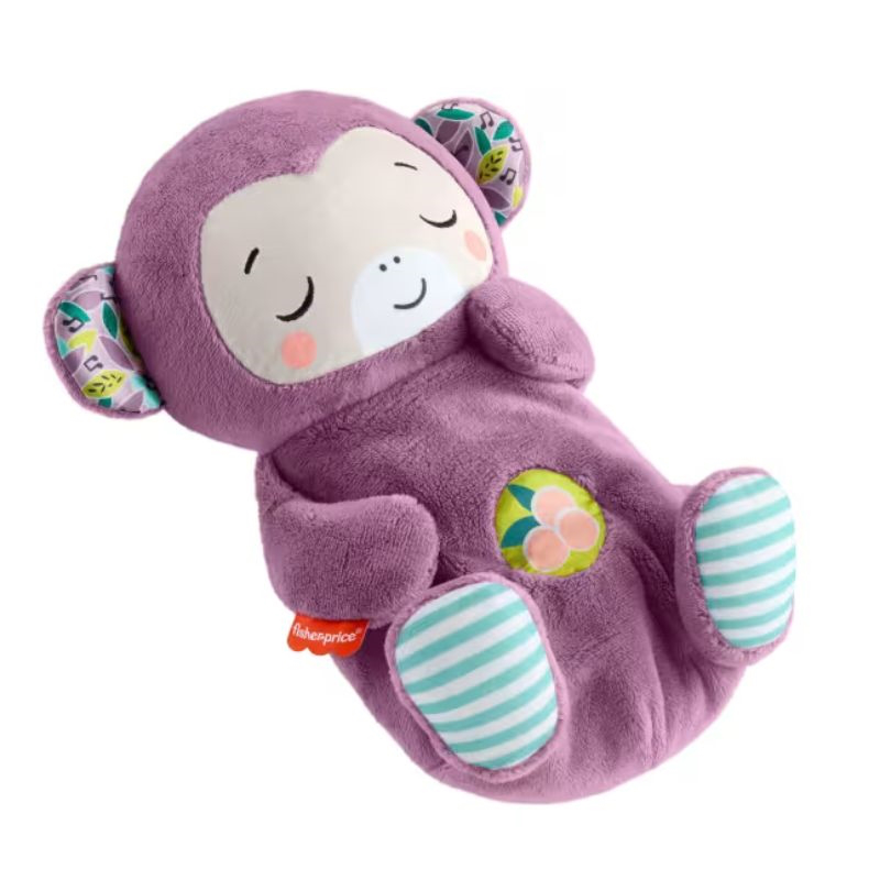 Fisher price soothe &lsquo;n snuggle purple monkey baby toy and sound machine with breathing motion jlh41, , medium-null