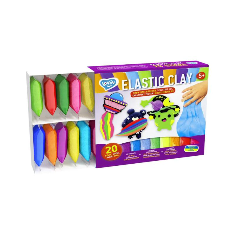 Set for modeling with Air plasticine elastic clay 20 sticks tm lovin, , medium image number null