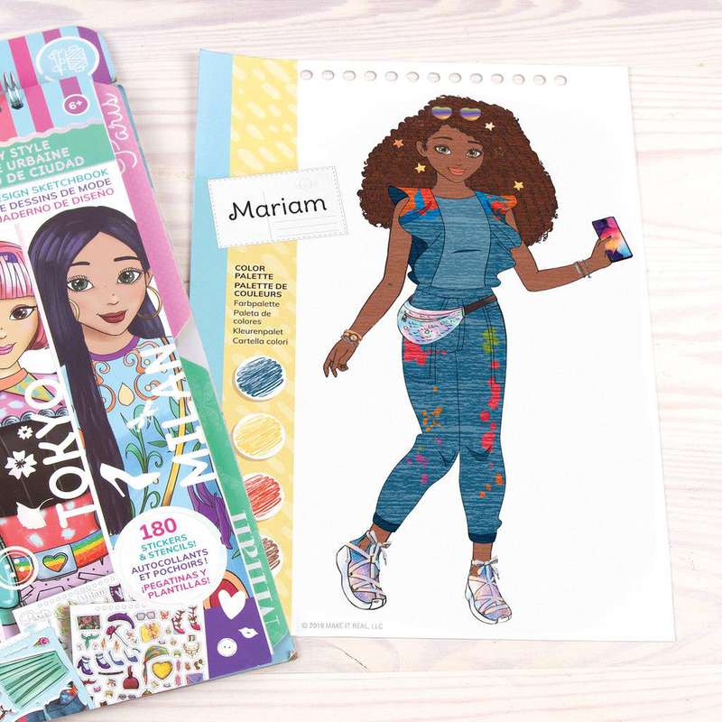 Make it real fashion design stickers & sketchbook: city style, , medium-null