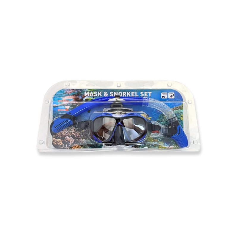 Diving mask & snorkel set tempered (random selection of colour), , medium-null