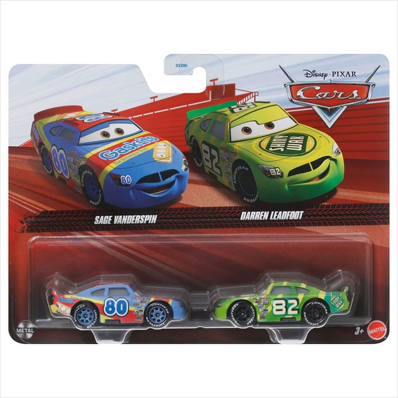 Mattel disney pixar: cars - sage vanderspin and darren leadfoot set of 2 jdh52, , medium-null