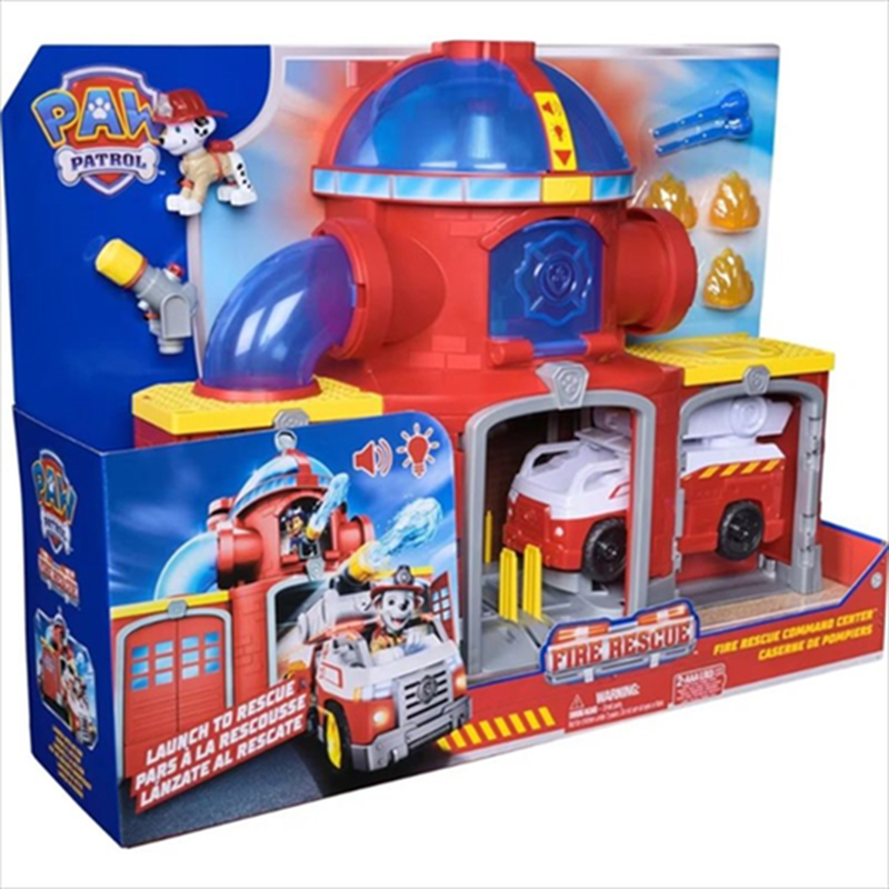 Spin master paw patrol - fire rescue command center playset with marshall figure, , medium-null