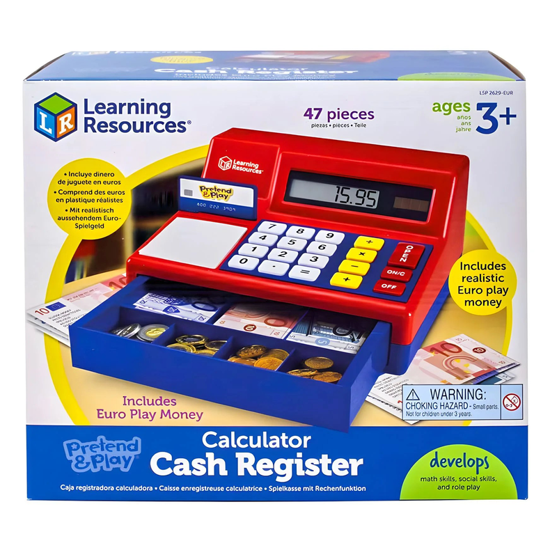 Pretend & play® calculator cash register with euro currency, , medium image number null