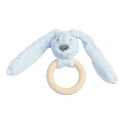 G- wooden blue rabbit richie teething ring, , medium