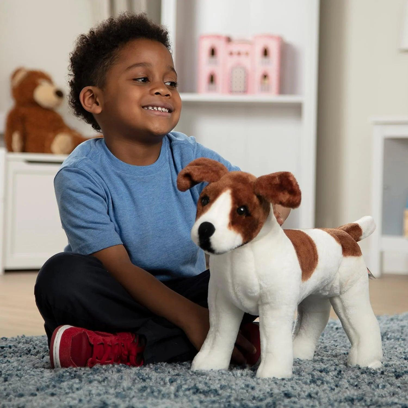 Melissa & doug jack russell terrier dog giant 39cm stuffed animal, , medium image number null