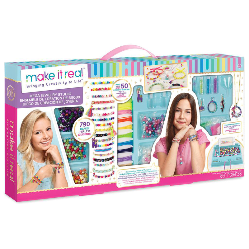 Product image: Make it real mega jewellery studio - diy bead necklace and bracelet making kit, , medium-null