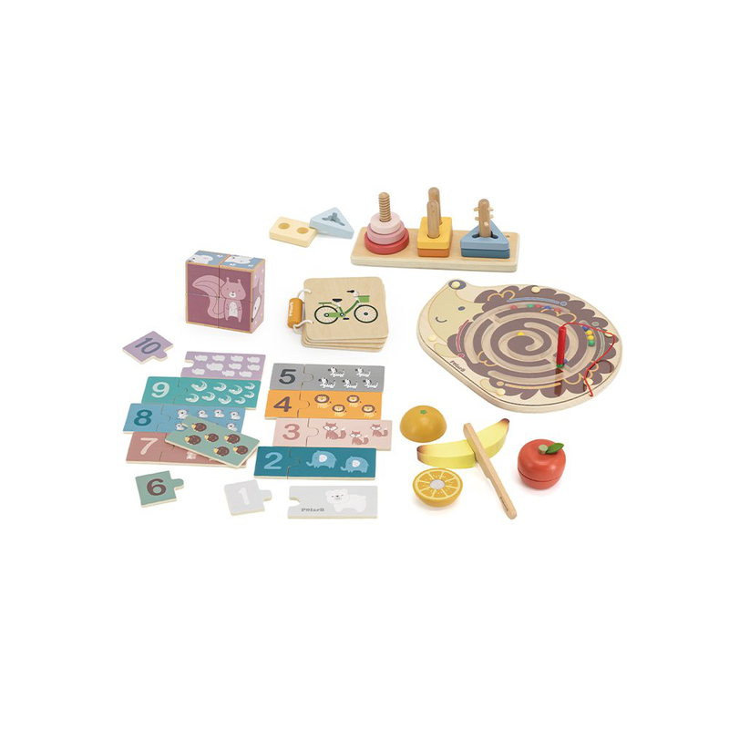 Wooden educational toys set - 2-3years old, , medium-null