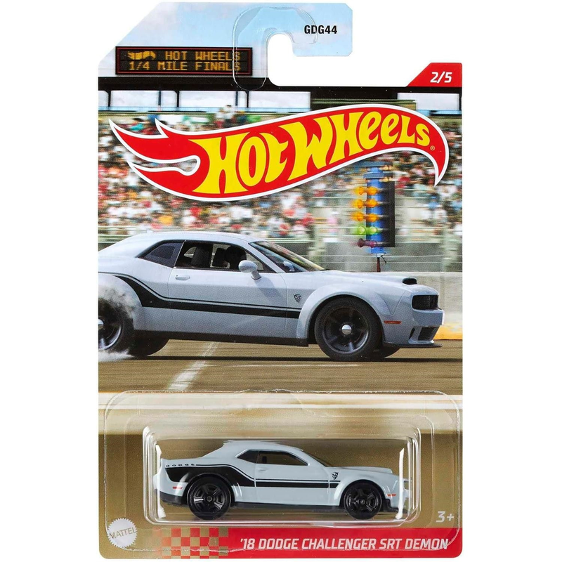 Hot wheels 1:64 '18 dodge challenger srt demon &ndash; 1/4 mile finals grp29 gyn21 die-cast model, , medium-null