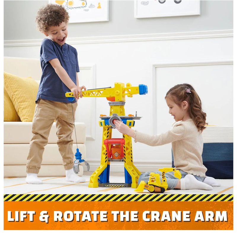 Paw patrol rubble and crew bark yard crane tower playset, , medium-null