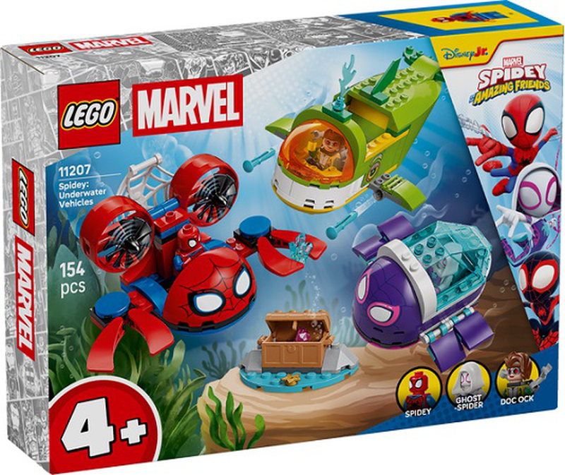 Lego marvel spidey underwater vehicles 154pcs 4y+ 11207, , medium-null