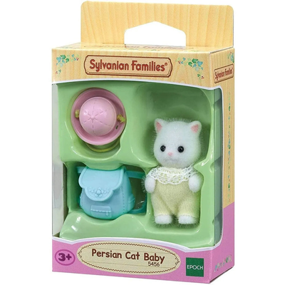 Sylvanian families persian cat baby with hat and bag, , medium