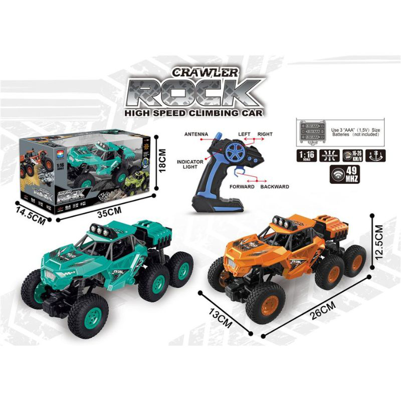 1:16 function r/c six wheel 4wd climbing car, , medium-null