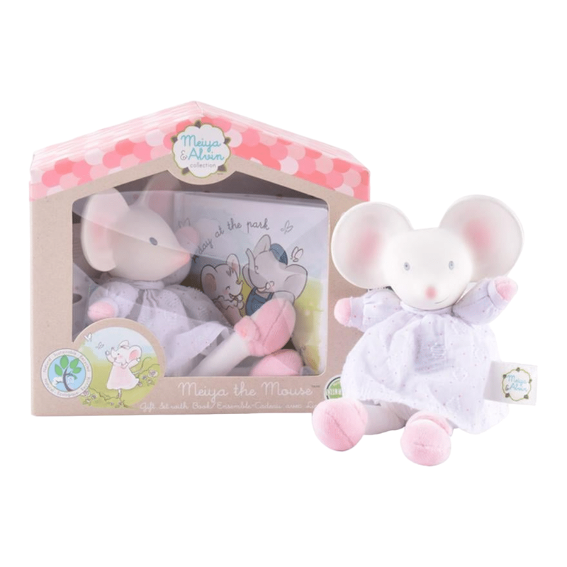 Product image: Meiya the mouse rubber-head mini toy with book, , medium-null