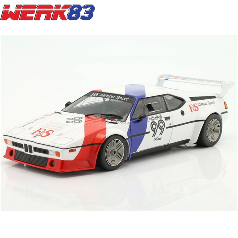 Werk83 1/18 1980 bmw m1 procar #99 toine hezemans procar series, blue/white/red, , medium-null