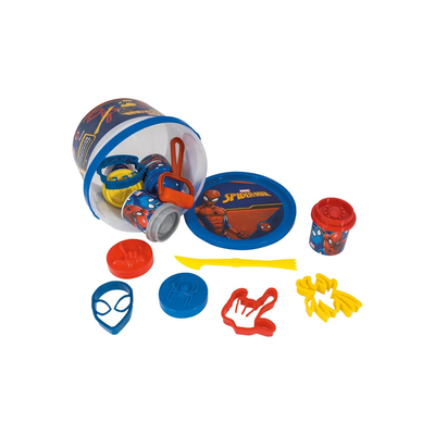 Dough marvel spiderman bucket with 4 pots, , medium