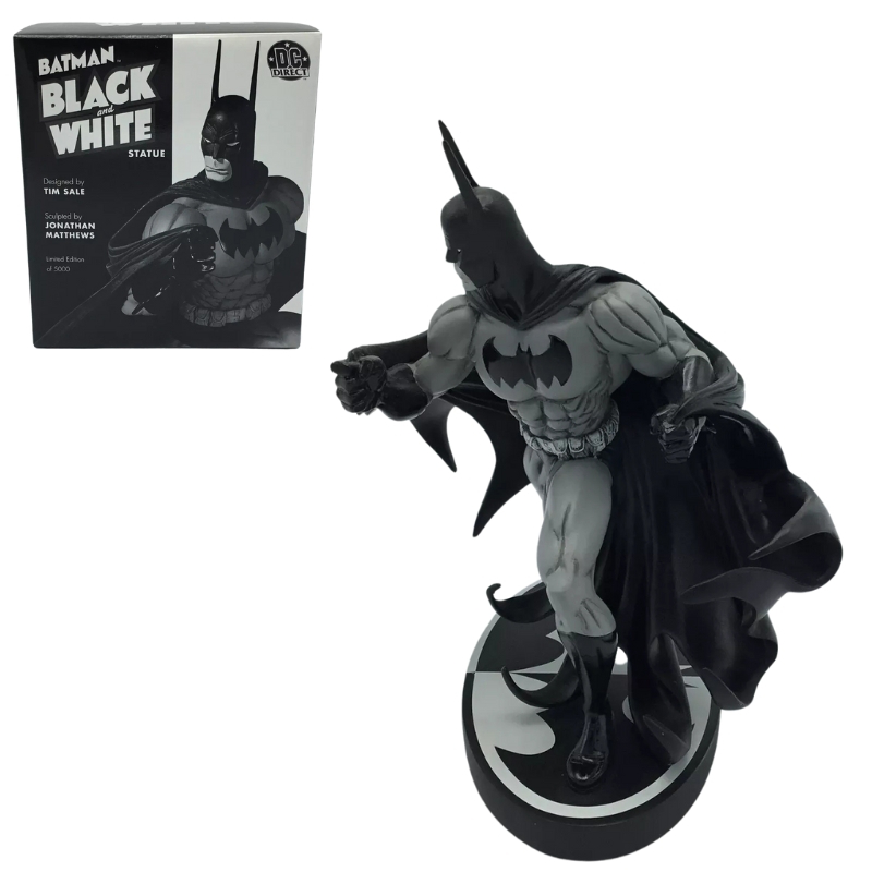 Batman black and white tim mini statue 2005 dc comics limited edition of 3500, , medium-null