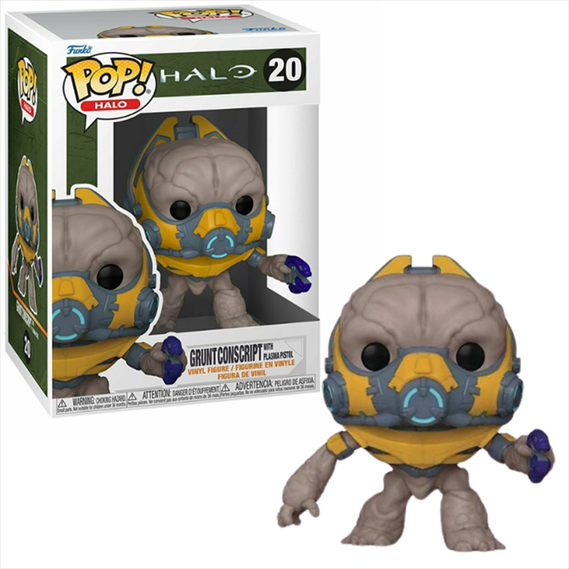 Funko pop! Games: halo infinite - grunt conscript with plasma pistol #20 vinyl figure, , medium-null